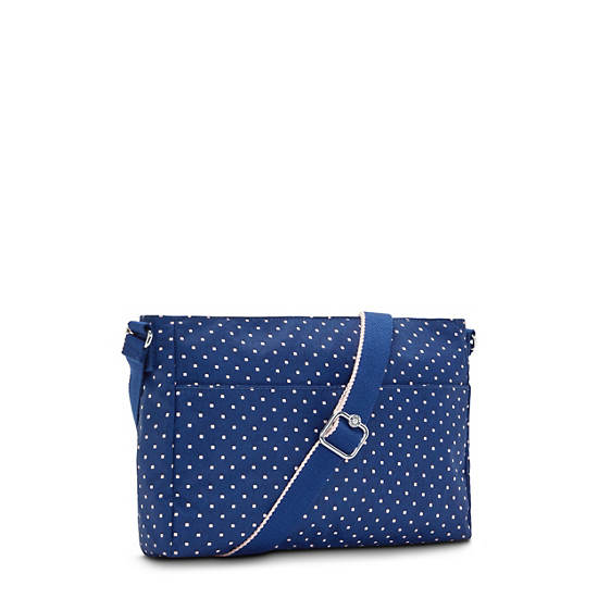 Kipling New Angie Printed Crossbody Taske Blå | DK 1200ZU